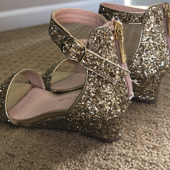 Gold glitter wedges - Picture 5 of 5